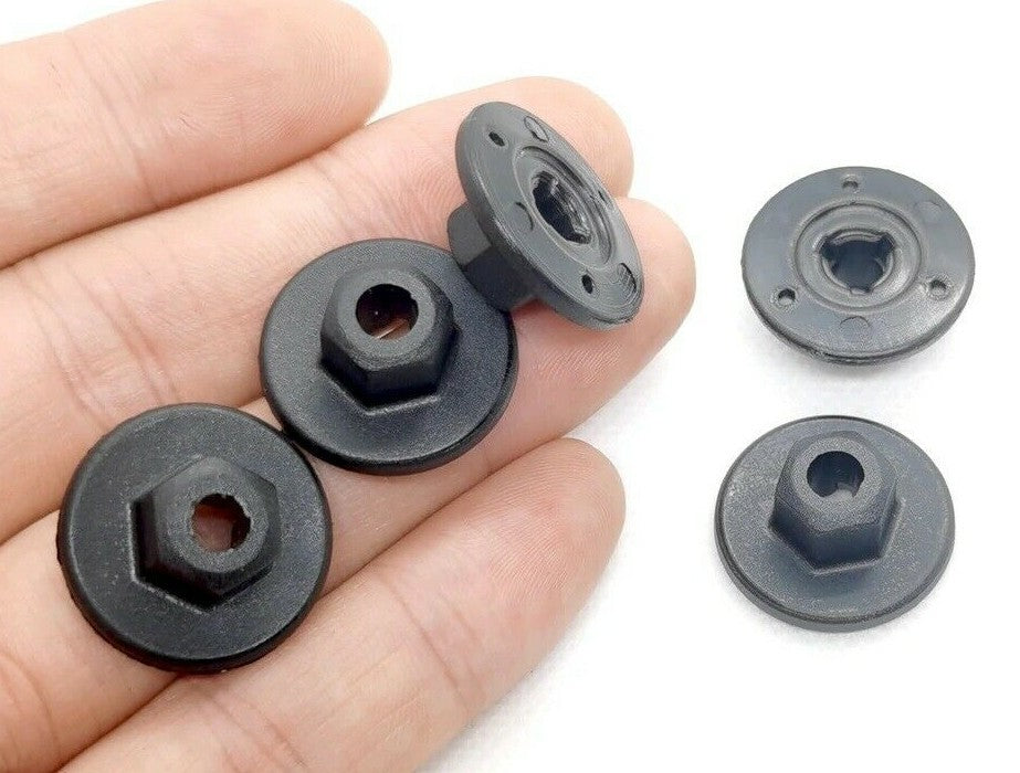 Universal 10mm Hex Head Plastic Flanged Nuts 15pk Arch Liner Splash Shield Trim.7