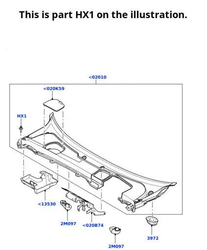Trim fixing Rivet Screw - Land Rover, Discovery, Range Freelander Velar Evoque 59