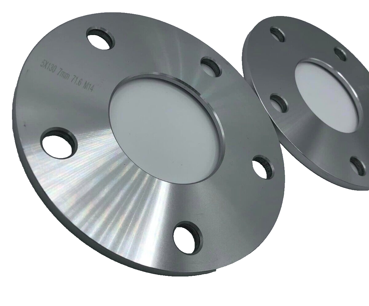 Porsche Wheel Spacers 7mm + Extended AF Bolts Set Of 2 in Silver 5x130 PSR9Line3