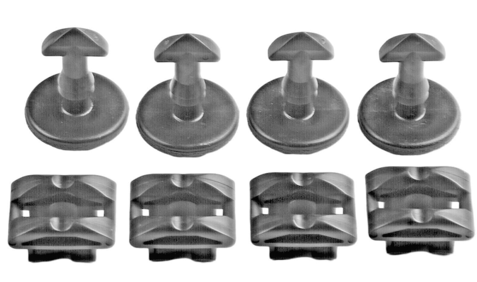 Land Range Rover Bumper Tow Cover Twist Bolt & Receiver x4 Sets DYR & DYF 50001014