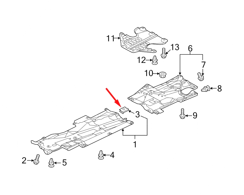 AUDI C-Clip M6 Spire Nut Under Body Weather Sheild Trim Panel Galvanised - x15pc13