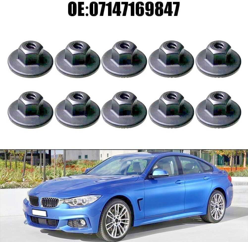 x15 BMW 10mm Hex Head Plastic Self-Threading Nut 7169847 0714716984711