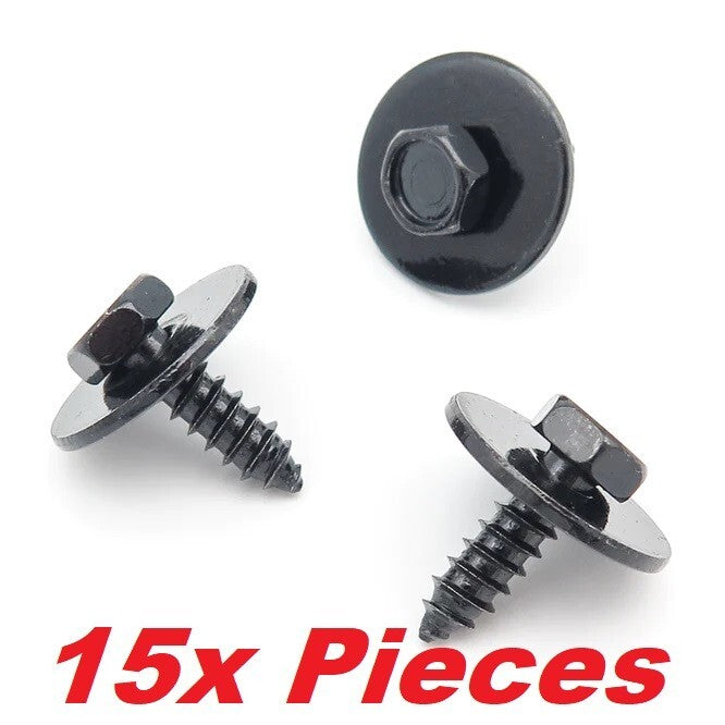 BMW Under-tray Wheel Arch Bumper Mounting Hex Screw with Washer 07147129160 15pc16