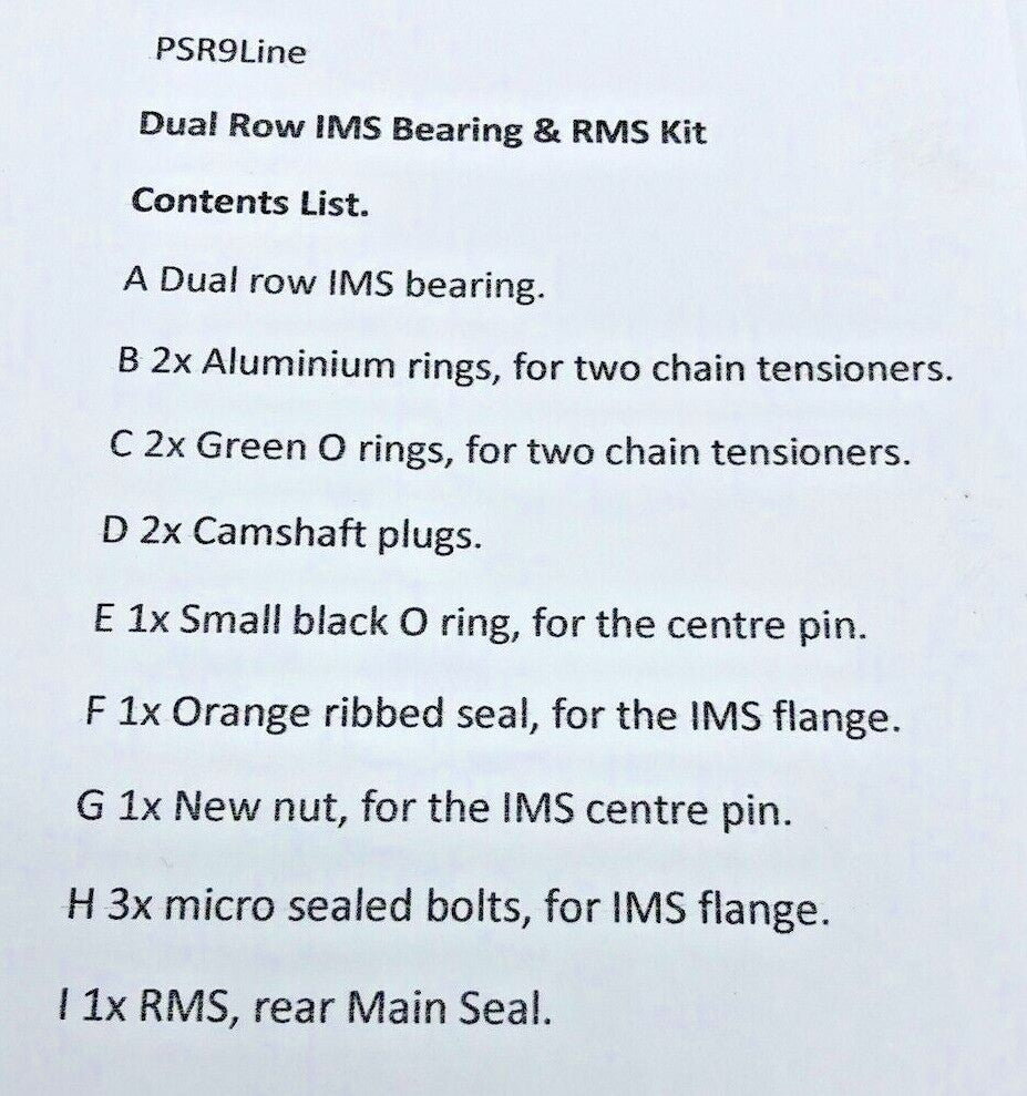 IMS BEARING REPLACEMENT DUAL ROW O.E.M KIT PORSCHE M96 911 Boxster 996 Carrera5