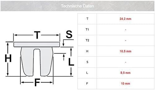 10mm Hex Head Plastic Flanged Nut Arch Liner, Splash Guard, Underbody Tray 5 Pcs9