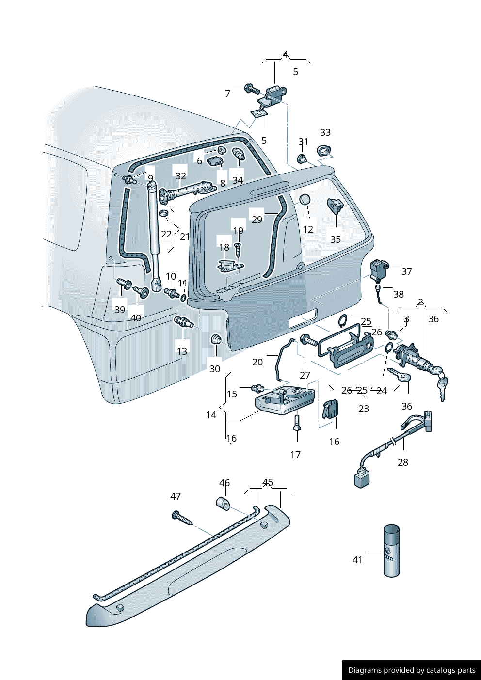 VW Door Lock Rod Connector Grommet Clips 2 pcs Fits - Golf Transporter Polo T41