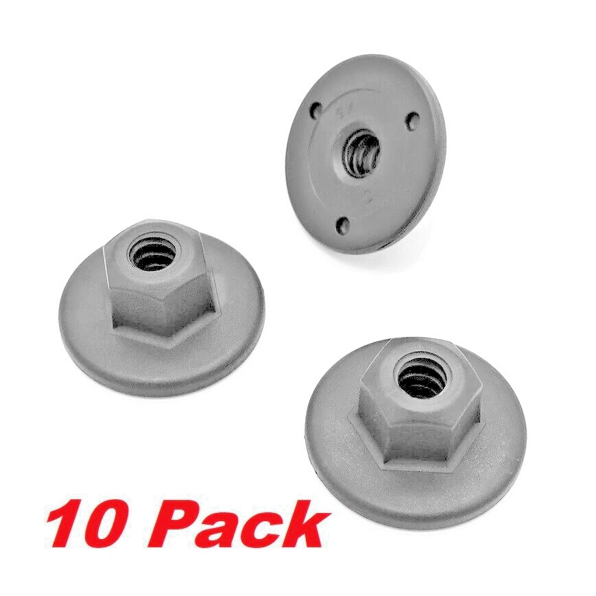 10x BMW MINI 10mm Hex Head Plastic Threaded Nut 7169847 071471698470