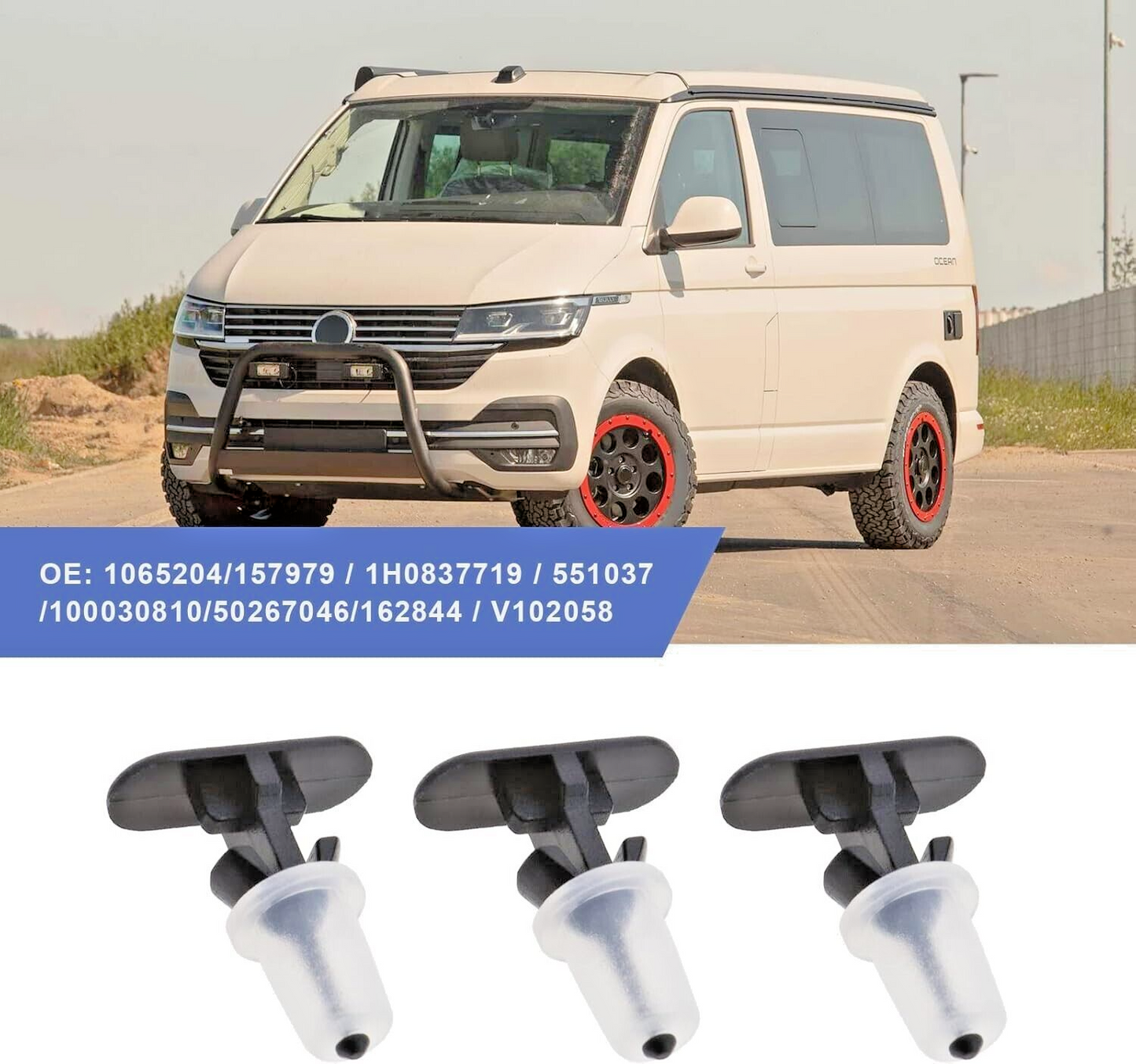 Weatherstrip Seal Trim Clips VW Volkswagen 5 Pcs 1H08377193