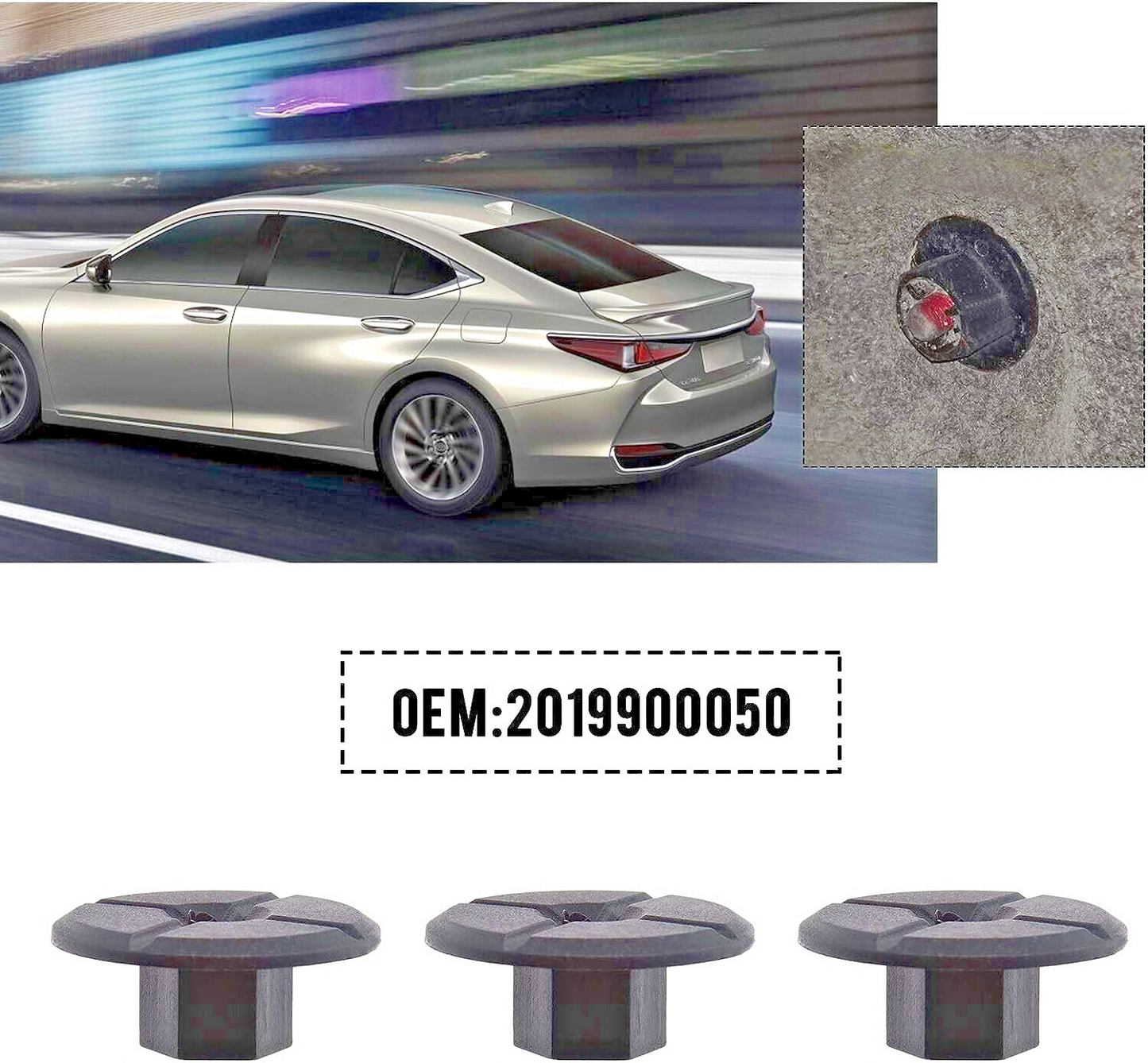 Wheel Arch Lining Mudguard Trim Fixing Nut A2109900050 Mercedes-Benz x105