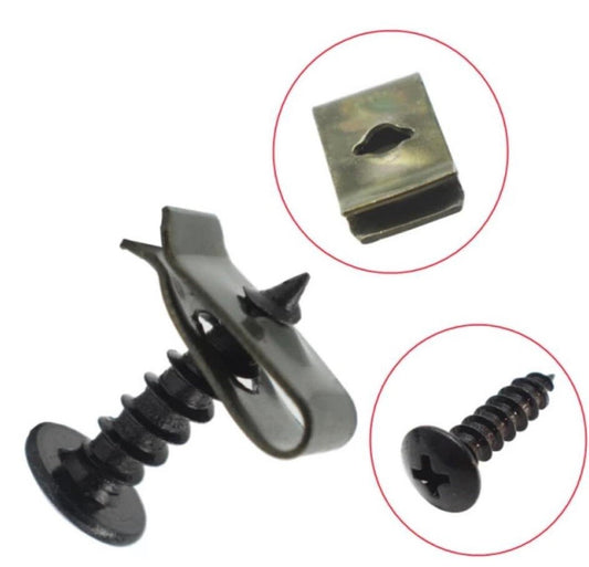 Trim Panel Undertray Splashguard Speed Fastener Self Tapping Screws U Clips x100
