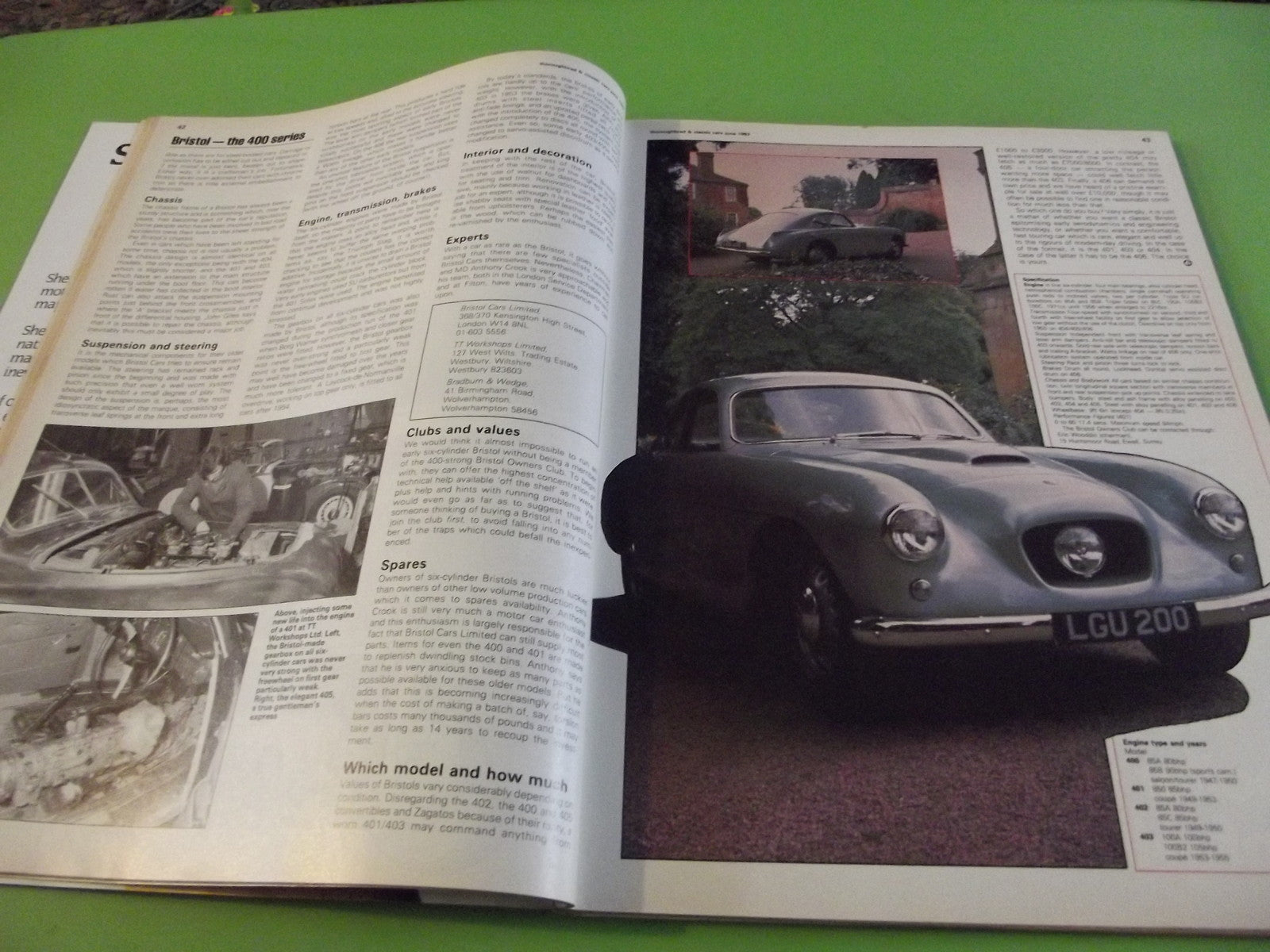 THOROUGHBRED AND CLASSIC CARS MAGAZINE JUNE 1983  #C42