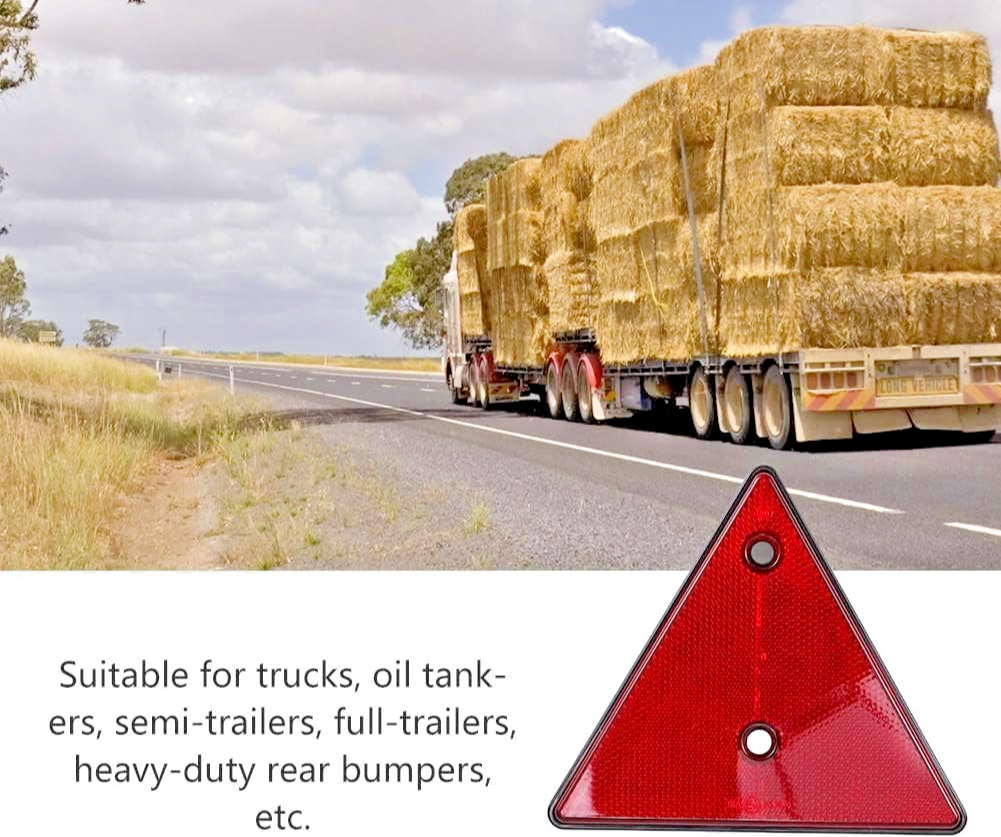 Red Triangle Safety Reflectors MOT Compliance for Cars Caravan Trailers Trucks 26
