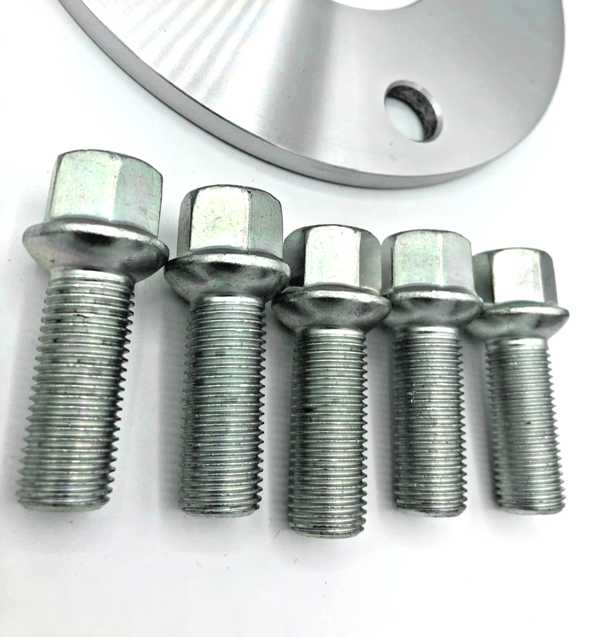 Silver 20mm Wheel Spacers for Porsche 5x130 Pair with Extended Bolts AM UK Stock3