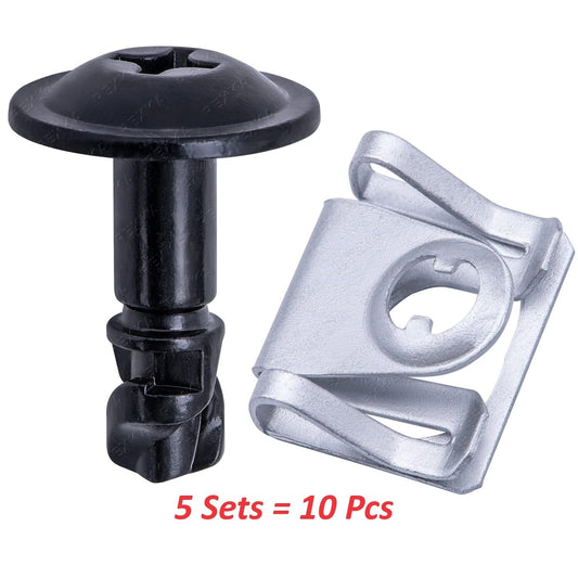 BMW E39 E38 Undertray Splashgaurd Fixing Mounting Kit Twist Lock Bolt Set 5 QTY0