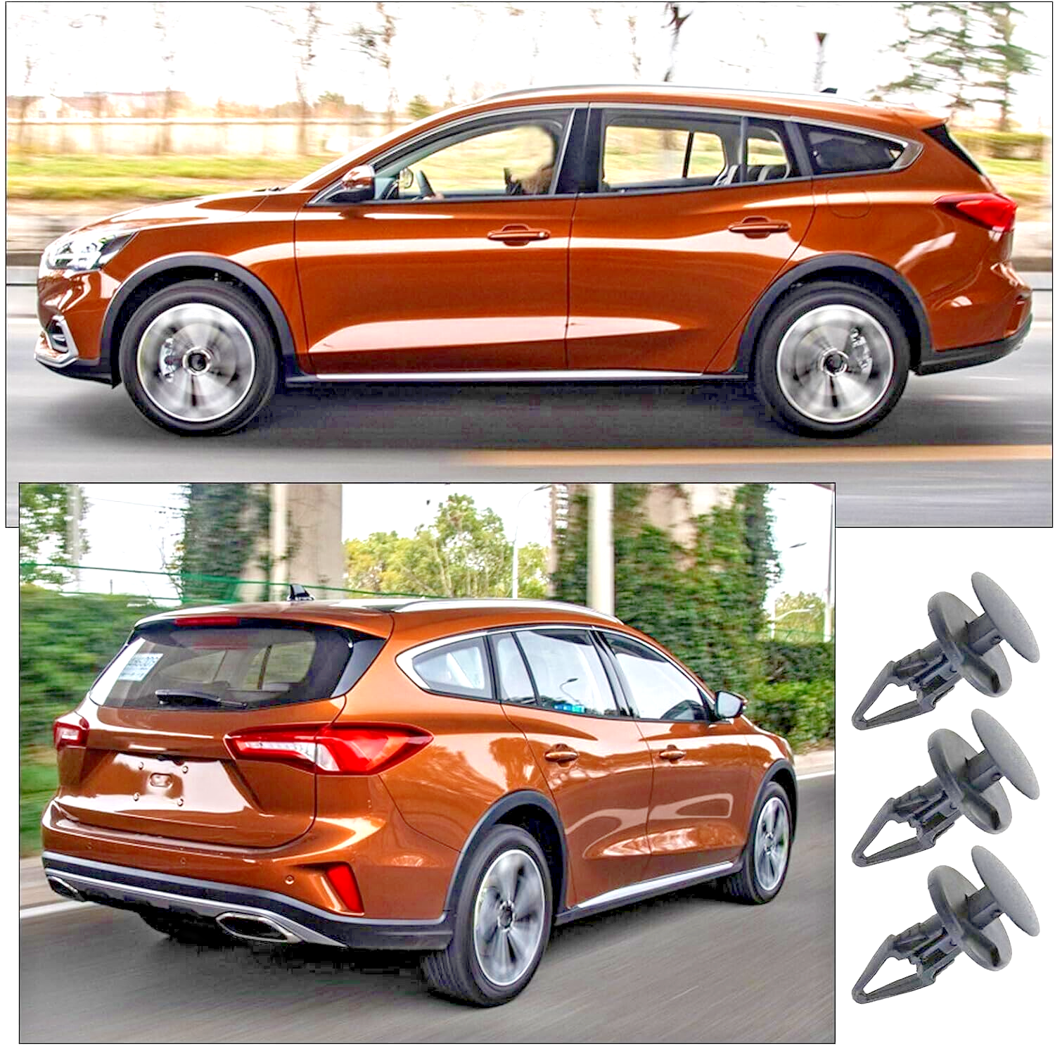 Ford Fiesta Focus Bumper Wheel Arch Lining Splash Guard Rivet Fixing Clips 10pcs2