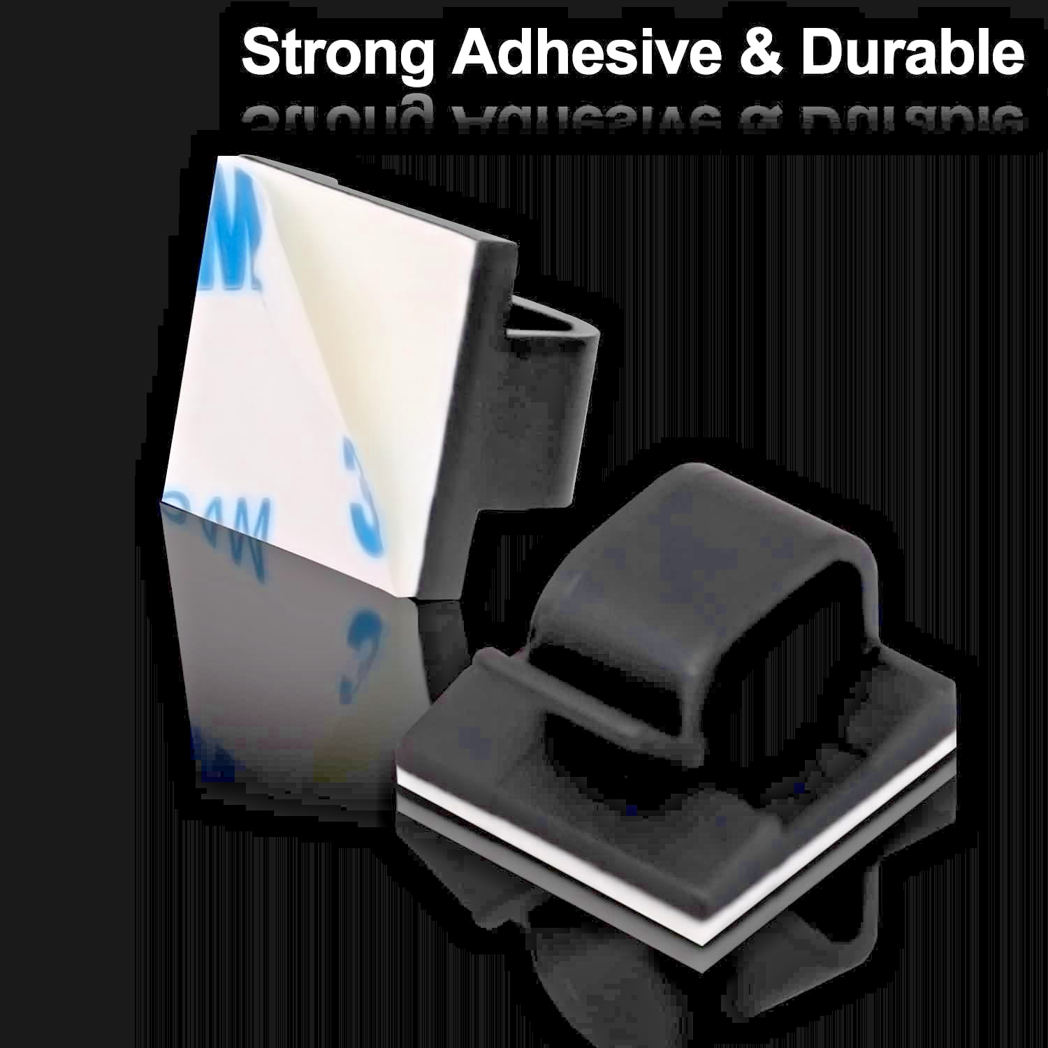 Self Adhesive Cable Clips Universal Car Van Boat Wire Fix Pad Routing Holder # 520