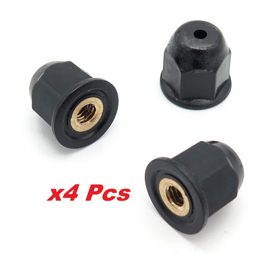 HONDA Plastic Coated Brass M4 Nut x4 Pcs, Accord Civic CRX CRV Odessy Prelude.0