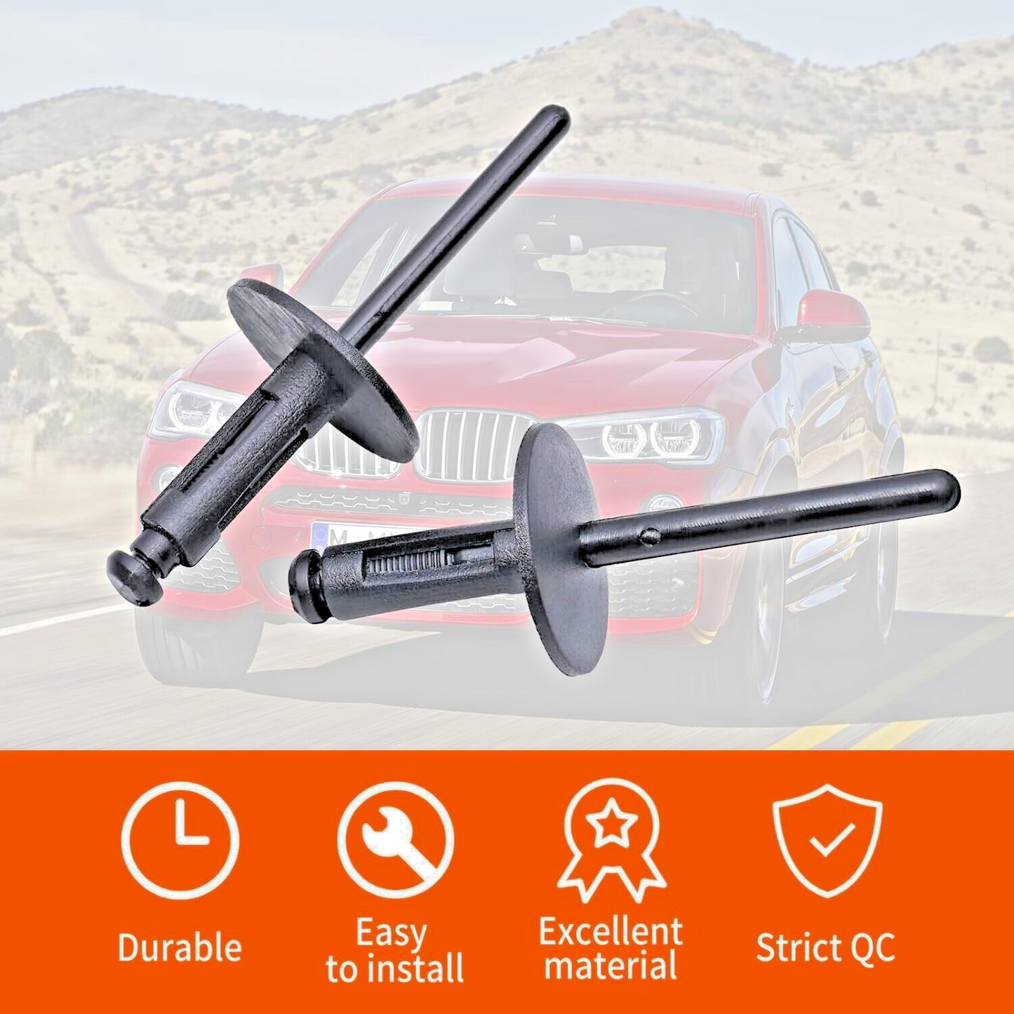 BMW X1 X2 X3 X4 X5 X6 F G Wheel Arch Flare Trim Clips 07147293278 Rivet 6mm x2016