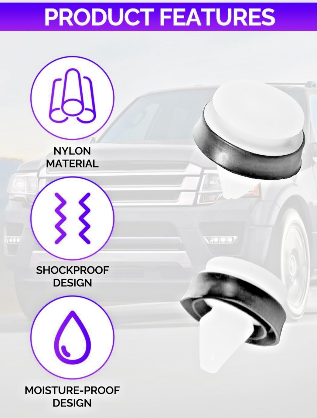 Ford Transit Custom Trim Panel Clips Door Side Moulding Body Fixing 5255437 x20.11