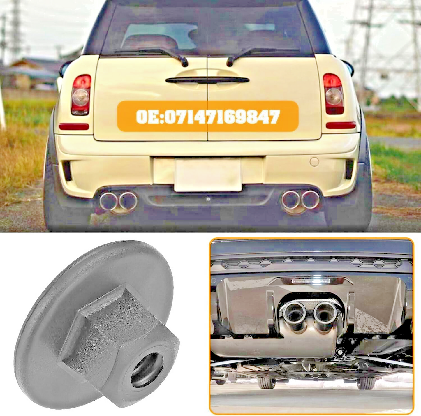 BMW & MINI Hex Head Plastic Undertray Bodywork Trim Panel Fixing Nut 10mm x20 Pc19