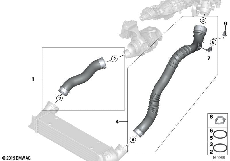 New BMW MINI Turbo Intercooler Hose Pipe Line Seal Ring Gasket UK Stock VAT inc.6