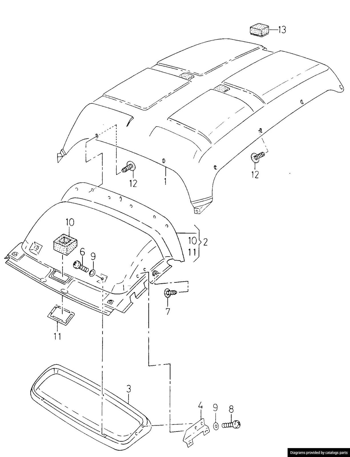 AUDI Interior Trim Panel Fir Tree Clip Fastener 10 - A3 A4 A5 A6 A8 Q5 Q7 TT RS.12