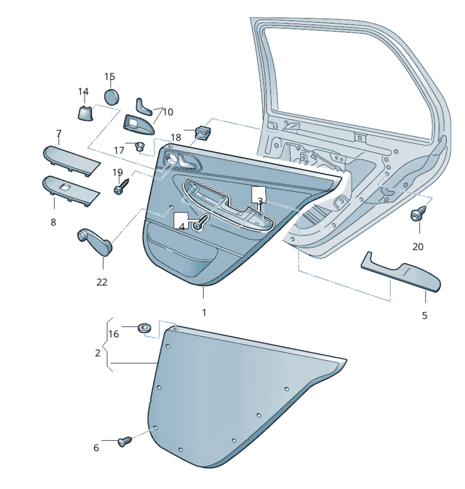 AUDI Interior Trim Panel Fir Tree Clip Fastener 20 - A3 A4 A5 A6 A8 Q5 Q7 TT RS.2