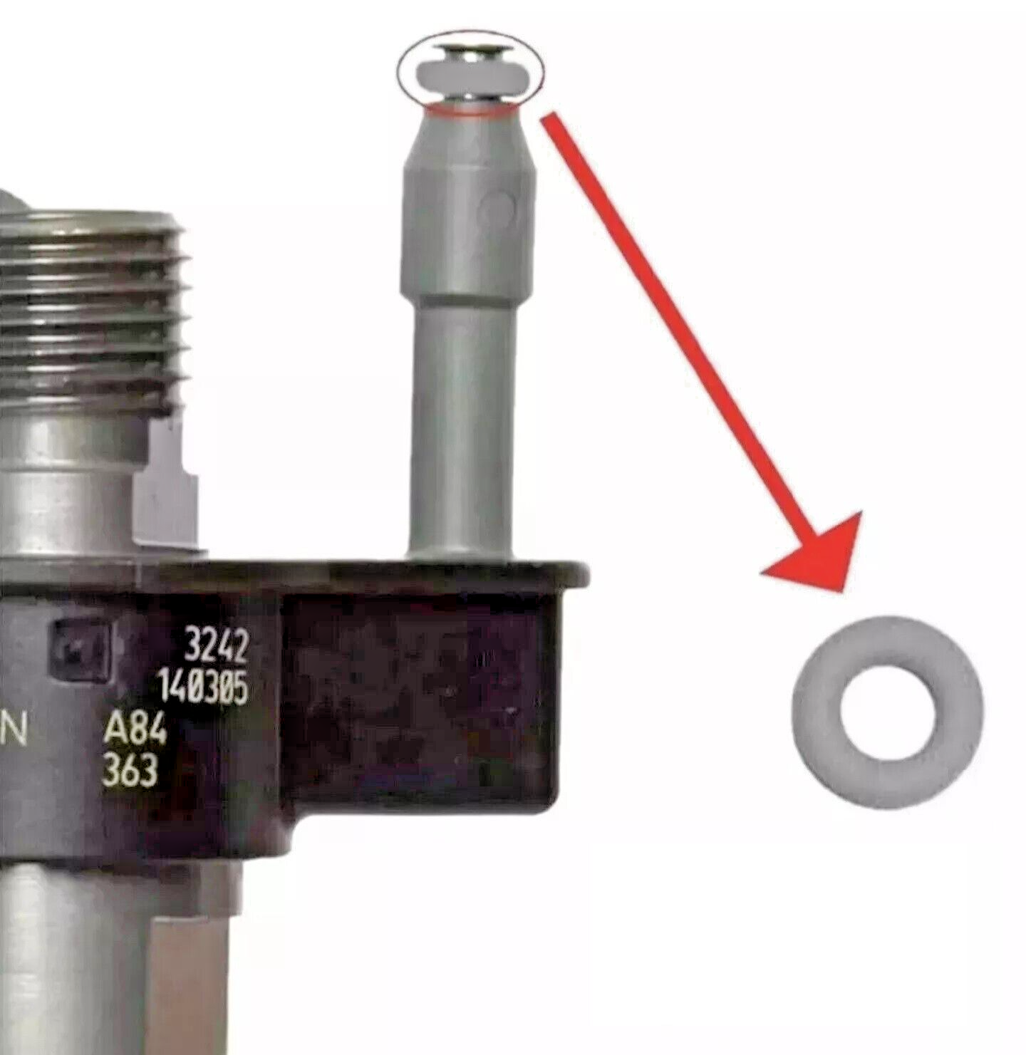 AUDI Rubber O Ring Diesel Injector Leak Off Seal Nozzle X6 Volkwagen2