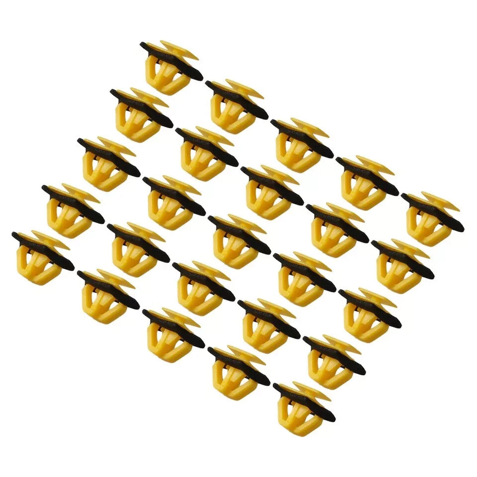 Kia Hyundai Exterior Body Side Moulding Trim Skirt Cover Clip Yellow X10 Pcs3