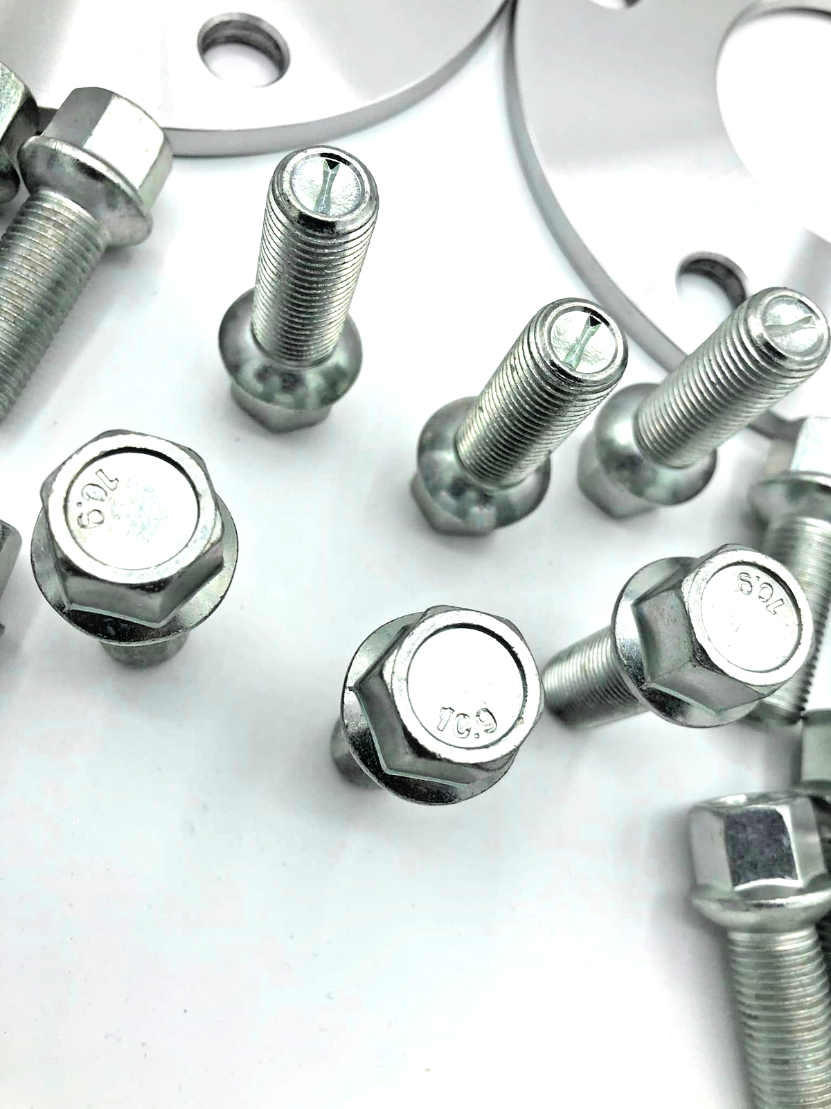 PORSCHE 7mm Wheel Spacers 5x130 With Extended AM Bolts  Precision Fit in Silver11
