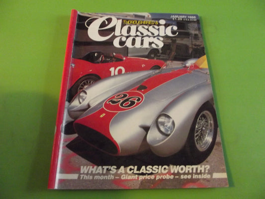 THOROUGHBRED AND CLASSIC CARS MAGAZINE JANUARY 1986 #C40