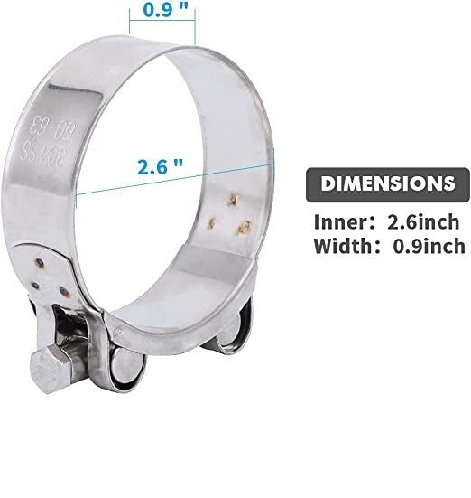 Porsche 997 Exhaust Silencer Muffler Pipe Clamps by PSR9Line x Pair2