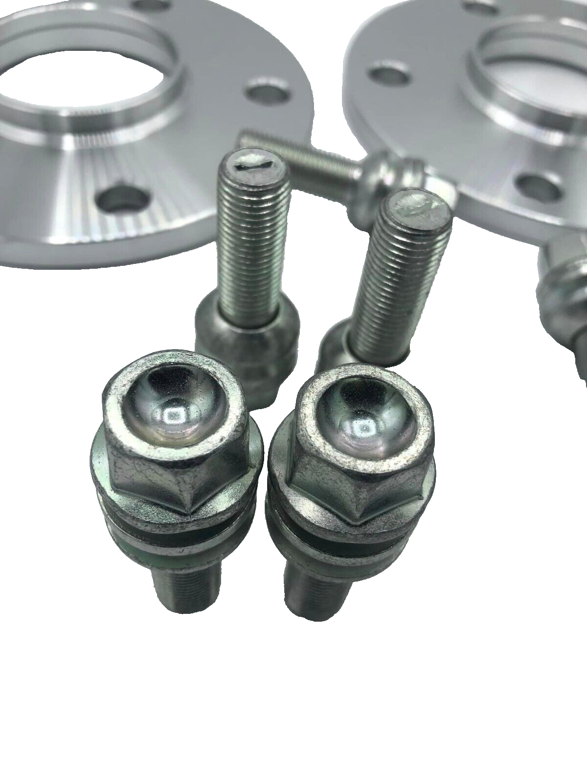 Porsche Wheel Spacers 15mm + Extended OE Bolts Set Of 4 in Silver 5x130 PSR9Line17