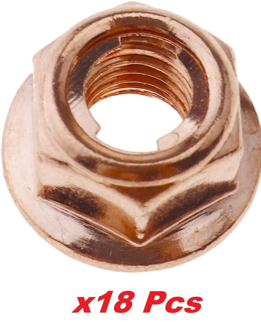 BMW Exhaust Manifold Copper Nut - 1 2 3 4 5 6 X Z Series x18 Pcs Size M70