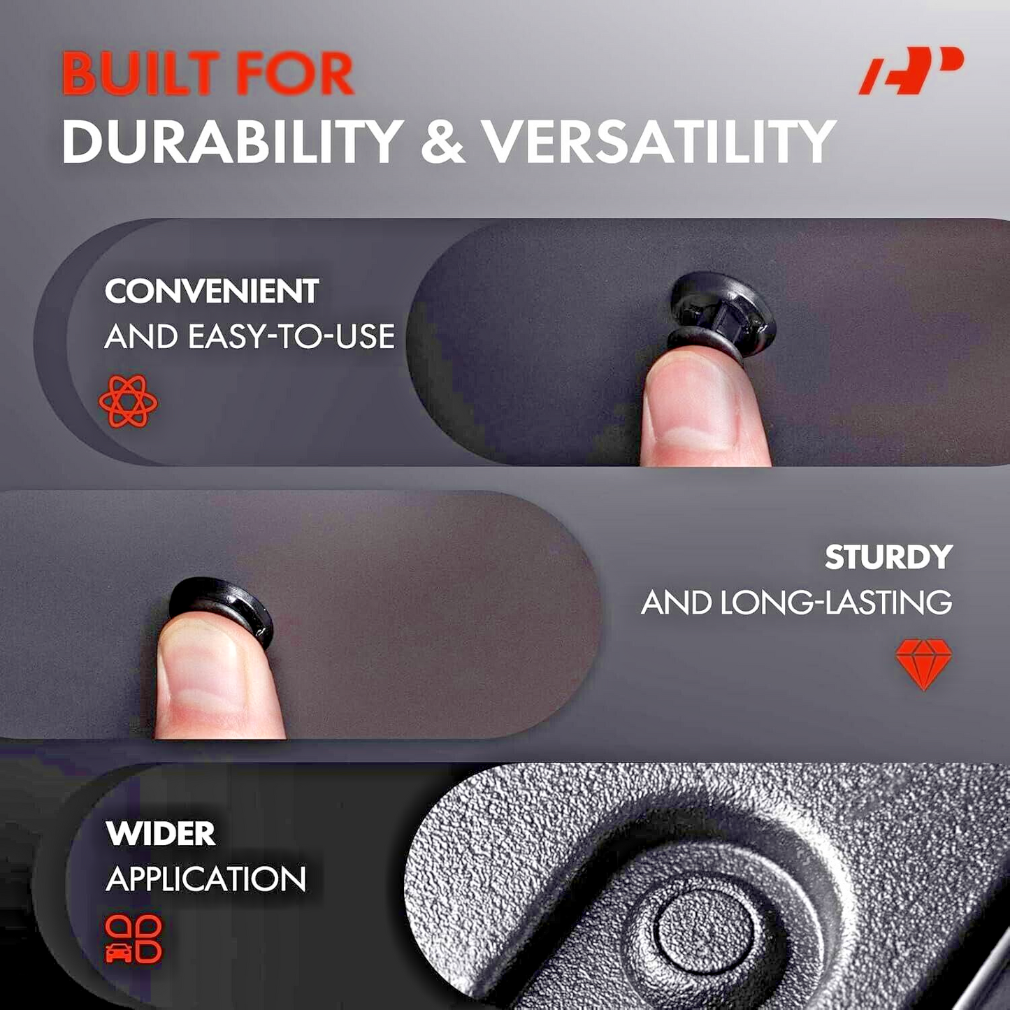 Mercedes Clips For Trim Body Panels Expanding Rivet Mounting Black Plastic - x5.7