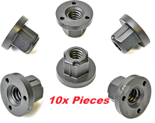 Bumper & Body Trim Fixing Lock 10mm Nut Audi Skoda Plastic N91018901 Pack of x100