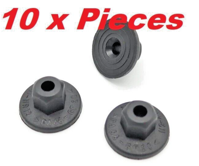 UNTHREADED PLASTIC NUTS ENGINE COVER UNDERTRAY SPLASH GUARD BODY TRIM NUTS 10pcs0