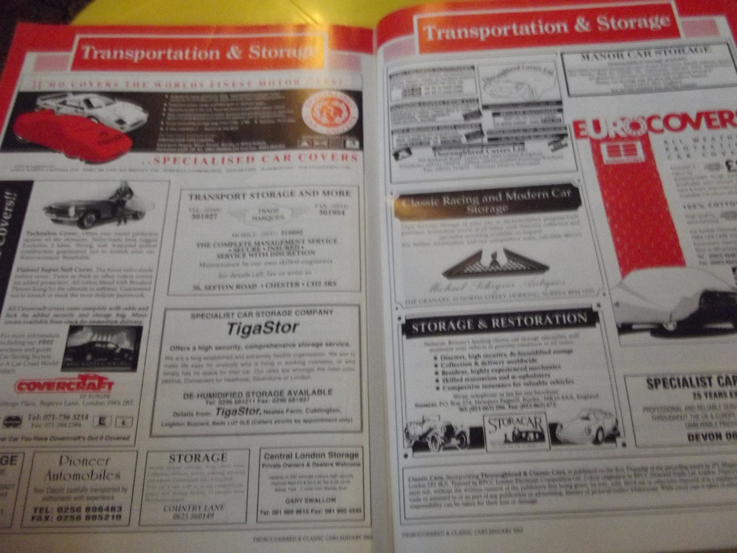 CLASSIC CARS MAGAZINE JANUARY 1993 #c36