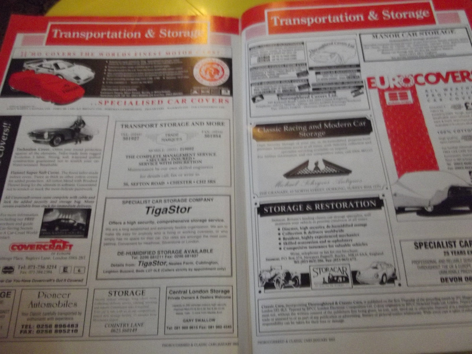 CLASSIC CARS MAGAZINE JANUARY 1993 #c36