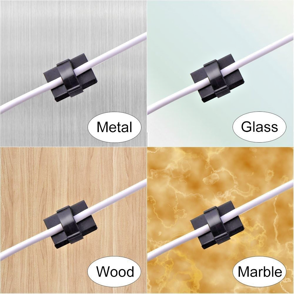 Self Adhesive Cable Clips Universal Car Van Boat Wire Fix Pad Routing Holder #2011