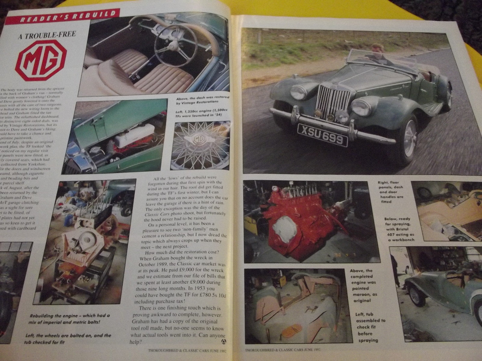 CLASSIC CARS MAGAZINE JUNE 1992 #c32