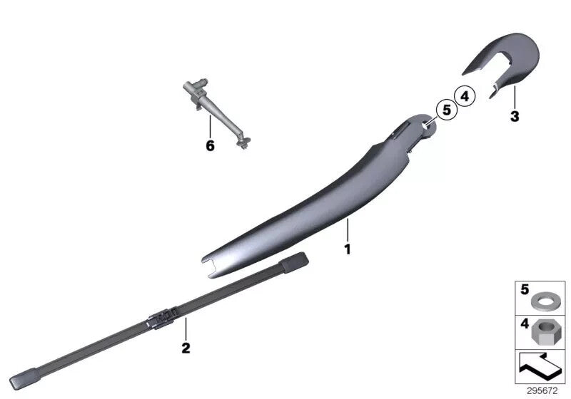 Rear Wiper Blade Refill BMW 3 Series Touring Wagon F31 2011 Onwards1