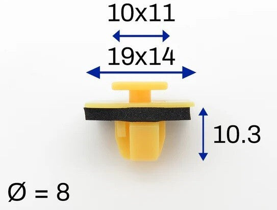 Kia Hyundai Exterior Body Side Moulding Trim Skirt Cover Clip Yellow X15 Pcs7