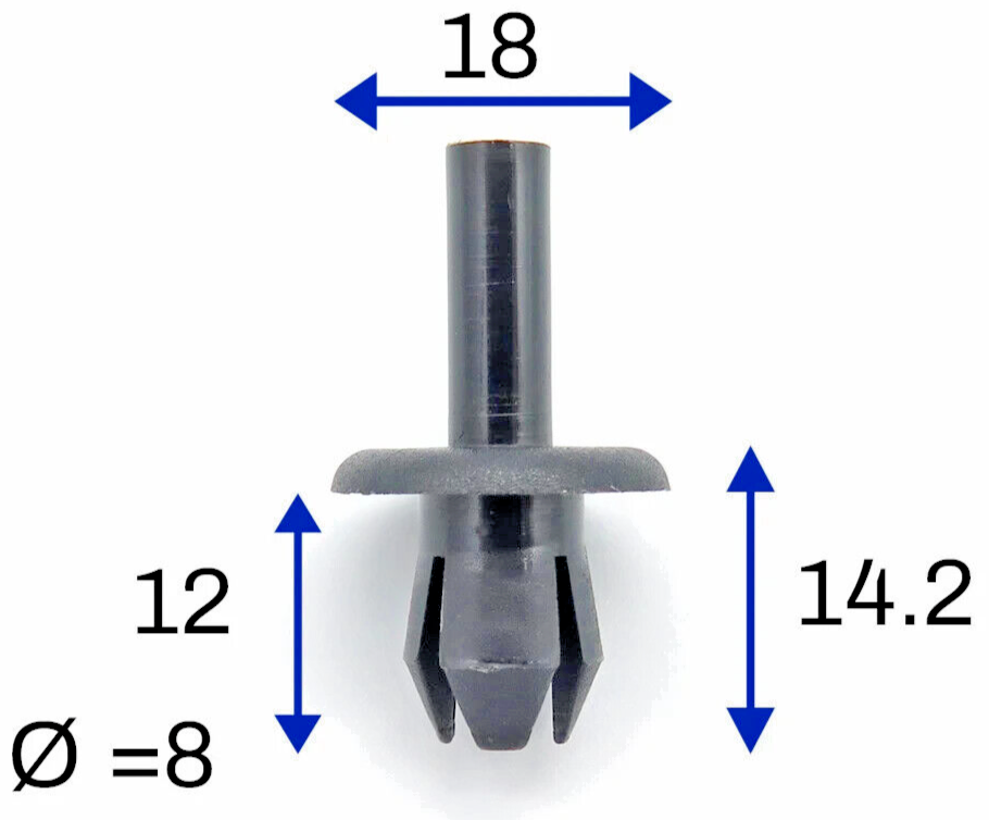 Vauxhall Push Fit Trim Fixing Rivet for - Bumpers Wheel Arch Splashgaurd x10 Pcs12