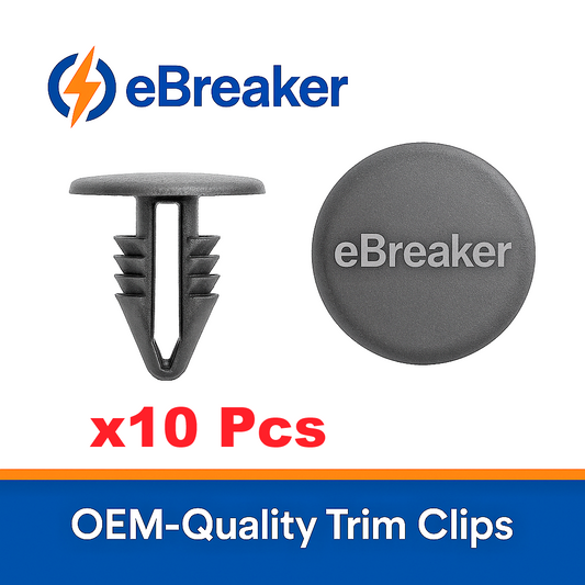 Universal Push Fit Black Button Head Interior Trim Panel Clips 4-5mm Hole 10 Pcs0