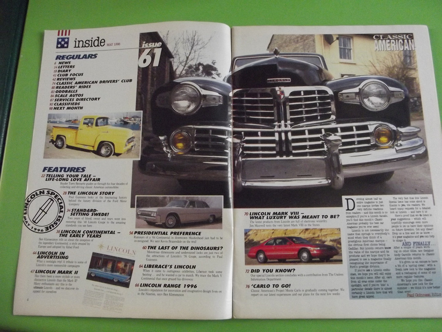 CLASSIC AMERICAN MAGAZINE MAY 1996 #c11