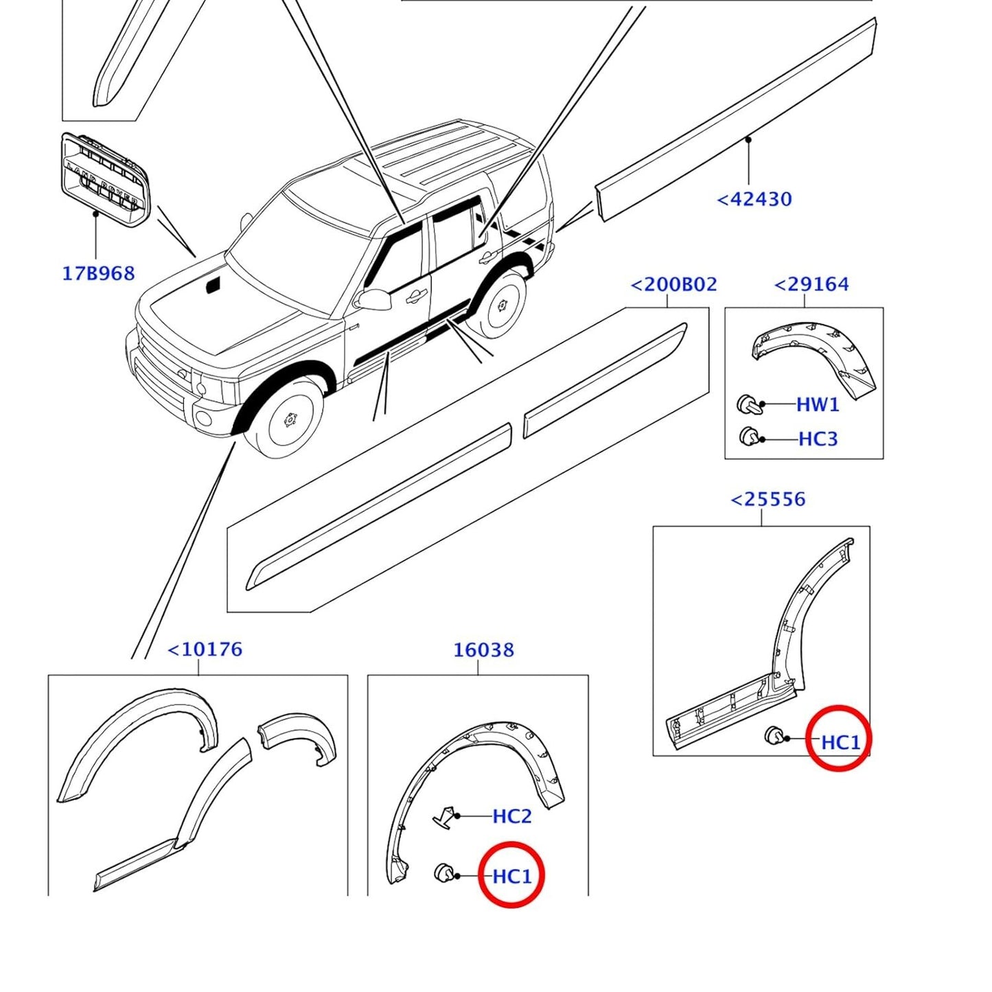Land Rover Trim Fixing Clips Interior & Exterior x10 Pcs Freelander Disco Range10