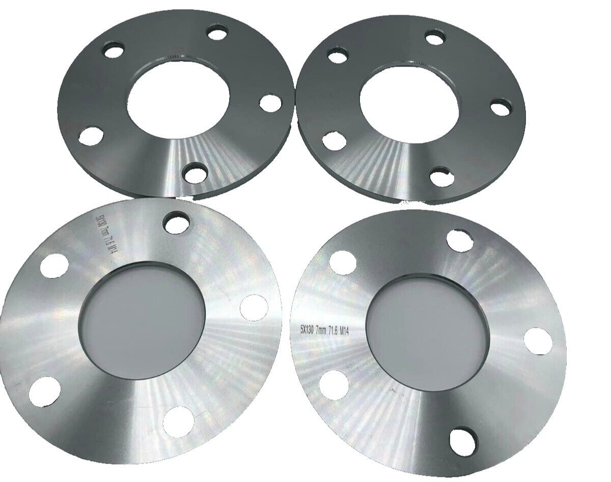 Porsche Wheel Spacers 7mm + Extended OE Bolts Set Of 2 in Silver 5x130 PSR9Line15