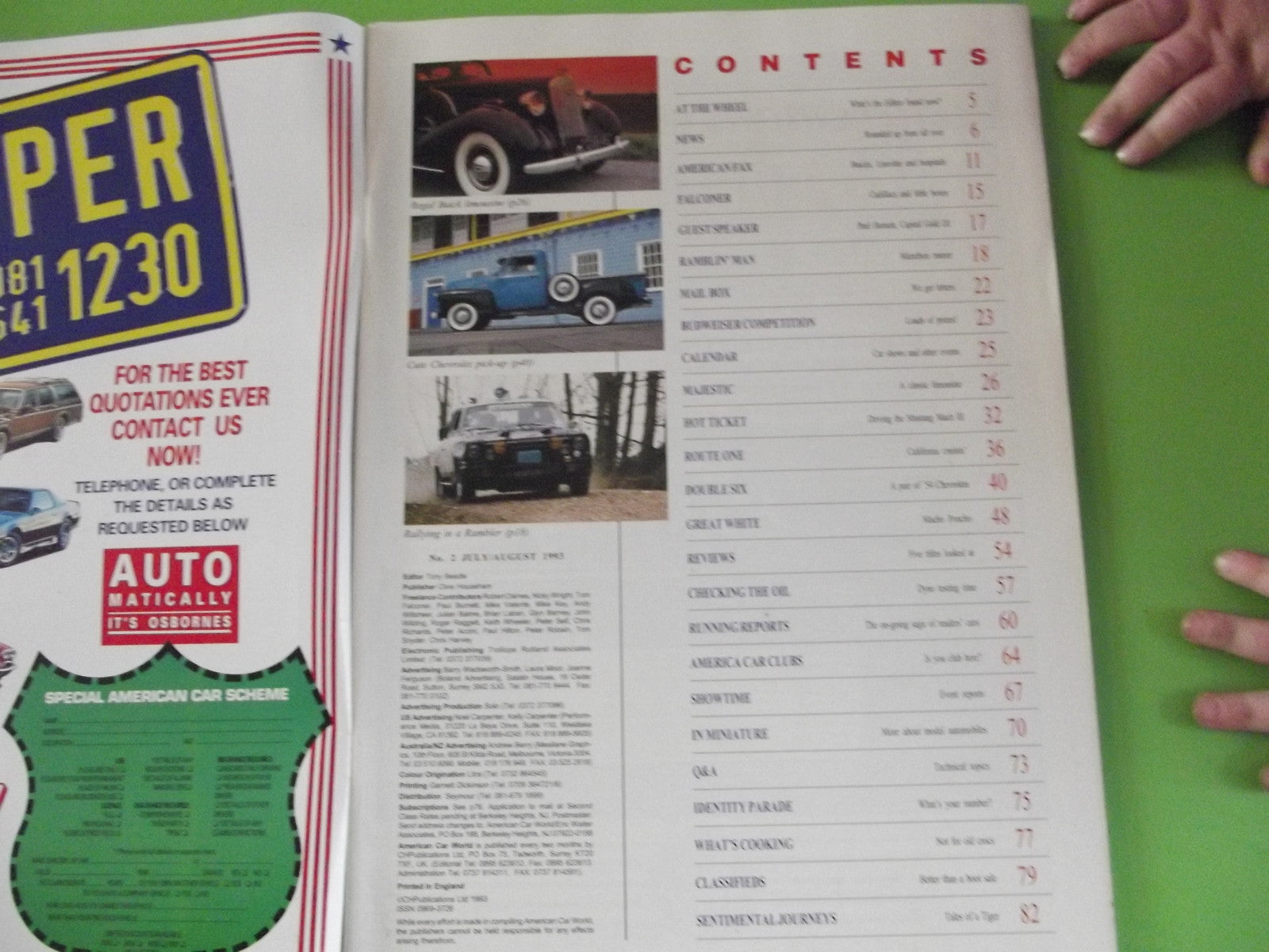 AMERICAN CAR WORLD MAGAZINE JULY/AUGUST 1993 #c11