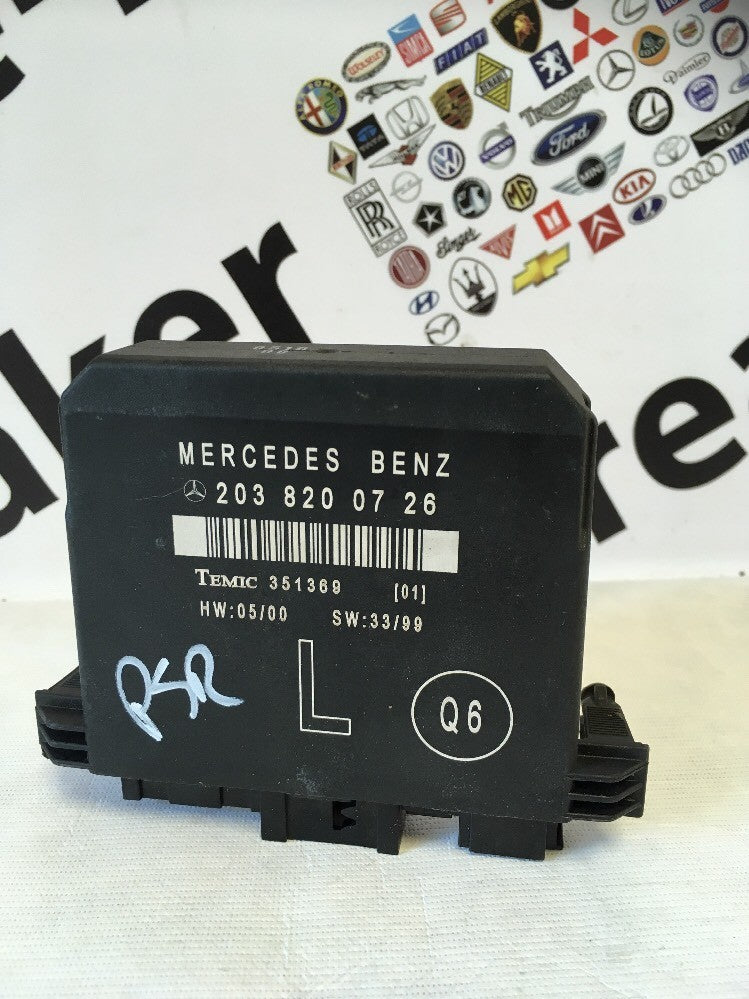 Door Control Module 2038200726 Rear Left Side From Mercedes C Class W203 00-050